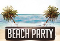 Ретро дизайн морского побережья Pool Party Free PSD