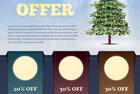 Синий дизайн плаката Christmas распродажа товаров Free PSD