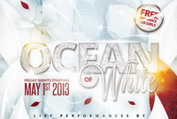Ocean White дизайн афиши вечеринки Free PSD