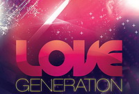 Love Generation постер ночного клуба Free PSD