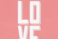 Плакат с надписью I Love You Free PSD